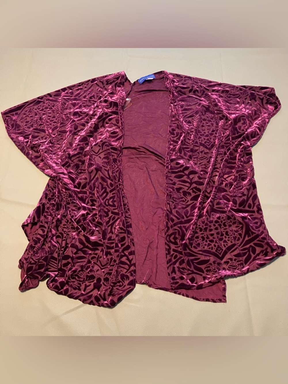 Velvet Burnout Kimono Cardigan Whimsigoth L